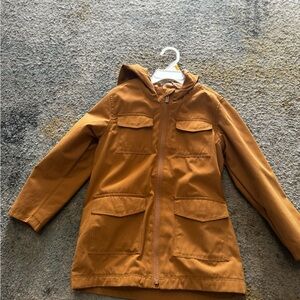 Kids Tan Hooded Jacket